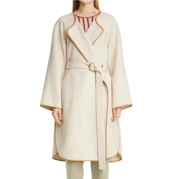 Chloe Jackets & Blazers - Chloe Double Face Cashmere Virgin Wool Wrap Coat